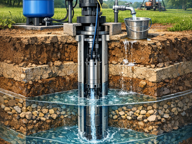 Forage a la nappe eau WC de rinçage&nbsp;arosage