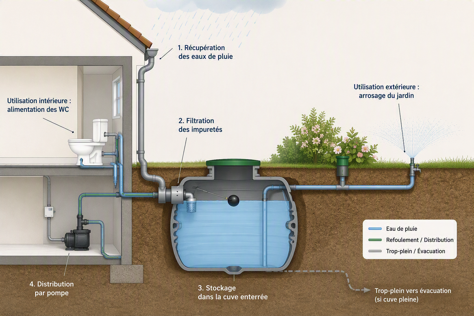 Récupération des eaux de pluie : une solution durable pour les bâtiments, l&rsquo;industrie et les ensembles immobiliers